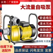抽水泵家用自吸水泵高压用220V380V大吸力清污两用增压泵德国品质