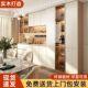 定制奶油风餐边柜靠墙一体客厅厨房收纳柜现代简约轻奢储物柜酒柜