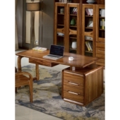 新中式 实木办公桌乌金木书桌椅书房电脑桌可定制写字桌乌金木书桌