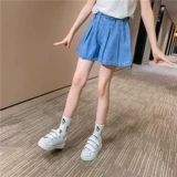 Джинсовая юбка, летняя одежда, шорты, штаны, летняя юбка на девочку, коллекция 2022, в западном стиле, подходит для подростков