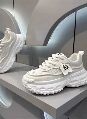 康奈官方正品轮胎底男鞋冬季潮牌百搭休闲运动鞋跑步防滑厚底内增