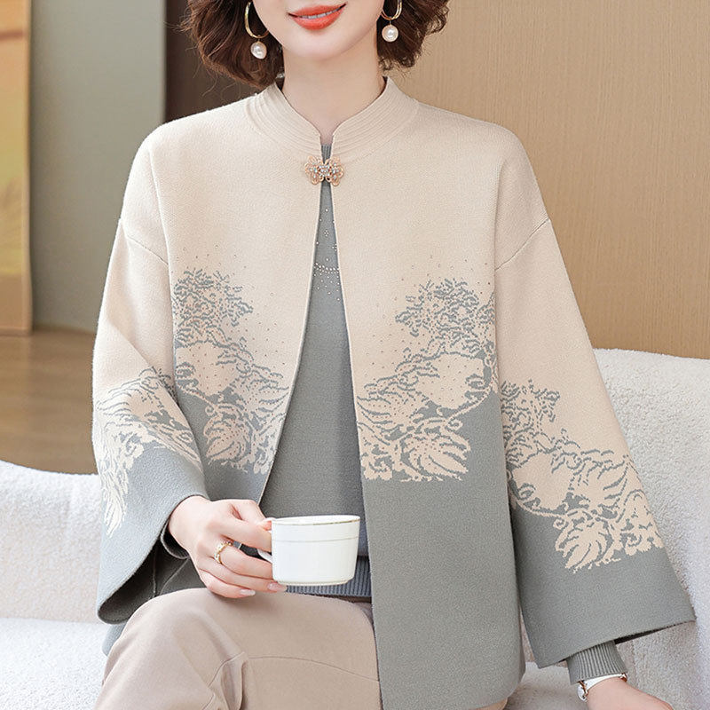 恒源祥妈妈秋装新款针织开衫两件套装中老年女春秋冬季时尚国风毛,女装/女士精品,中老年女装,淘宝优惠券,粉丝福利购,淘宝优惠卷