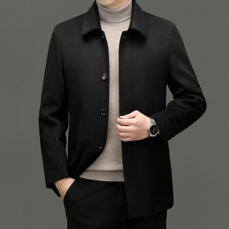 恒源祥2024秋冬季新款气质翻领大衣男商务休闲中年爸爸装羊毛呢夹,男装,毛呢大衣,淘宝优惠券,粉丝福利购,淘宝优惠卷