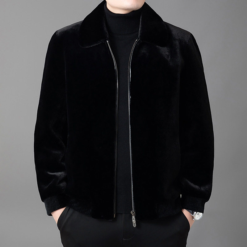 恒源祥2025冬装男士保暖仿水貂外套中青年新品商务加厚纯色翻领休,男装,皮草,淘宝优惠券,粉丝福利购,淘宝优惠卷