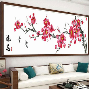 珠绣十字绣全珠子绣梅花横版简单绣非满绣卧室串珠绣彩珠绣珠珠绣