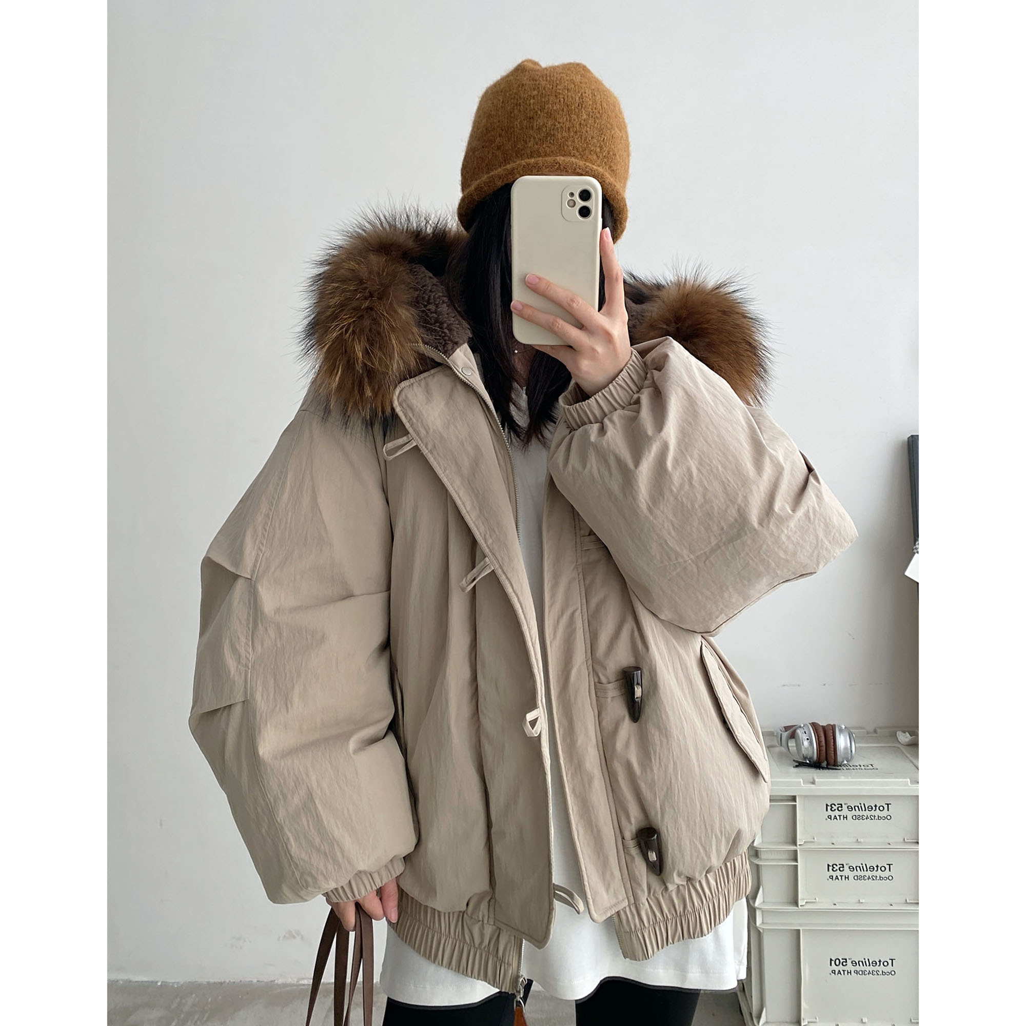 羽绒服女冬季加厚保暖连帽外套