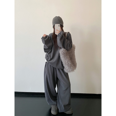 奥粒绒复合银狐绒卫衣卫裤套装