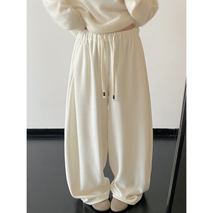 阔腿拖地裤 店主力推芝士奶盖桑蚕丝绵羊毛松弛淡然慵懒懒裤 sun柚