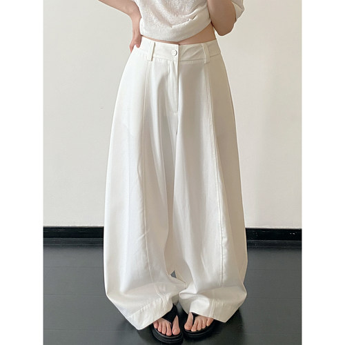 裤子女工装裤直色镰刀裤西装裤