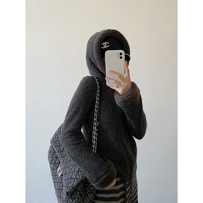 羊羔毛双面德绒亲肤温暖连帽卫衣