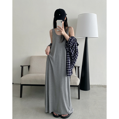 背心连衣裙慵懒显瘦宽松长裙夏