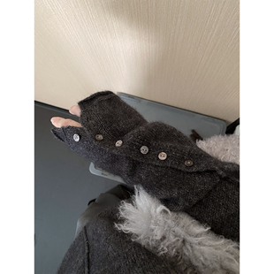 纽扣半高领毛衣上衣 软糯鹤彩绒半开襟卷边针织衫 sun柚 一穿即热