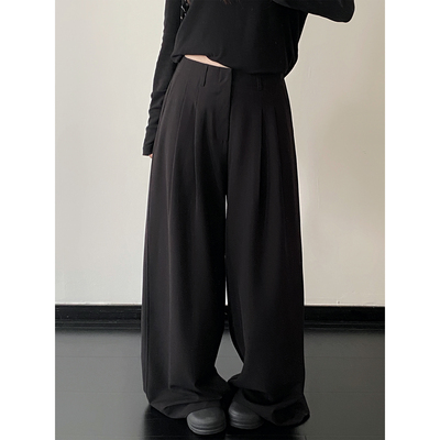 春秋西装裤女宽松垂感西裤休闲裤