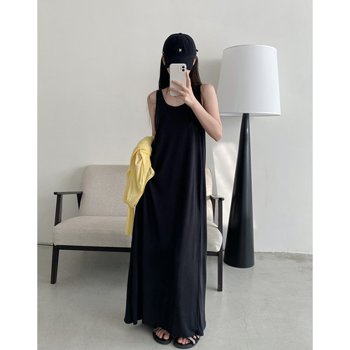 背心连衣裙慵懒显瘦宽松长裙夏