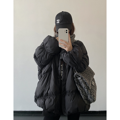 90白鸭绒温柔感宽松羽绒服外套女