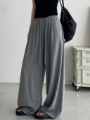 sun柚 宽松垂感阔腿裤 春秋季 酥糊炸裂软绵绵遛弯懒人大长腿休闲裤