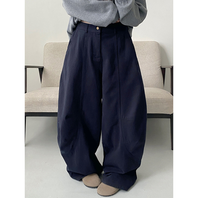 灯笼弯刀裤宽松显瘦工装休闲裤女