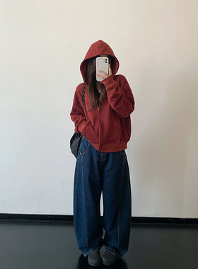 连帽卫衣秋季日常通勤宽松短外套