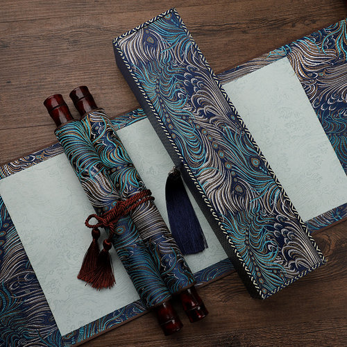 草木堂手写成人礼卷轴宣纸