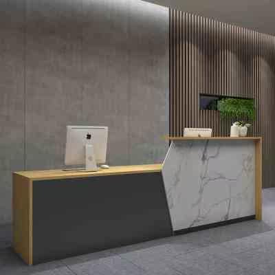 收银台前台接待台定制公司酒店吧台柜简约现代超市电脑大气吧台桌
