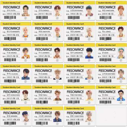 NCTDREAM : RESONANCE PT.2罗渽民黄仁俊李帝努周边小卡