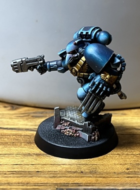 新年特惠 战锤40k 棋子 星际战士 涂装完成品 蓝色版 1枚