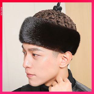 水貂皇帝帽加厚地主帽乾隆帽子贝勒爷仿貂皮帽满族帽王爷帽蒙古帽