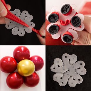 气球扣生日装 饰扮布置用品梅花夹毕业典礼造型花朵卡扣环扣卡子