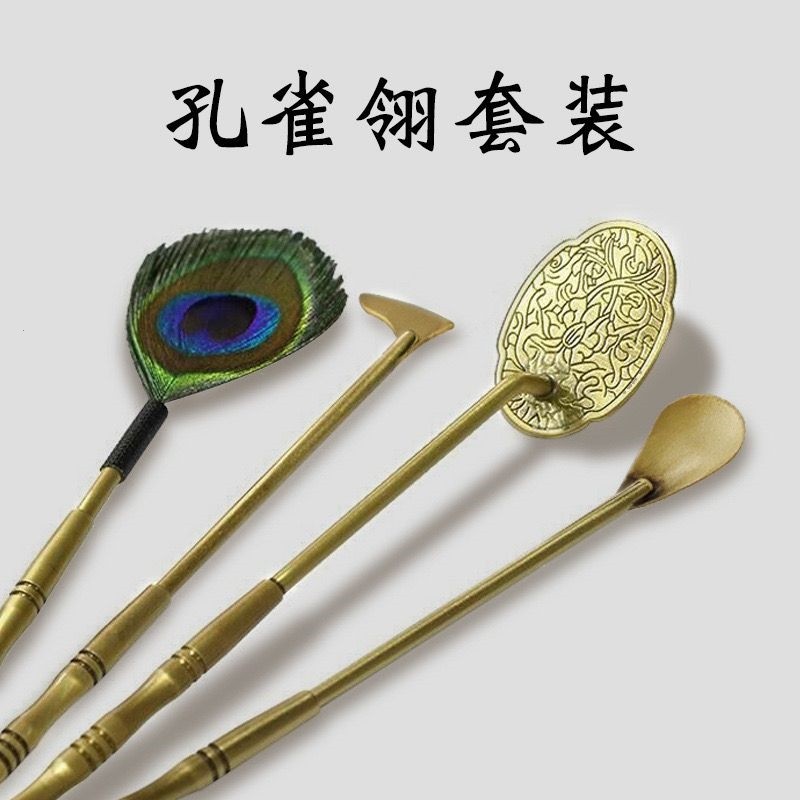 孔雀翎羽香扫香篆入门套装香道工具五件套灰压香勺香铲,家居饰品,香薰聪明盖/防风盖,淘宝优惠券,粉丝福利购,淘宝优惠卷