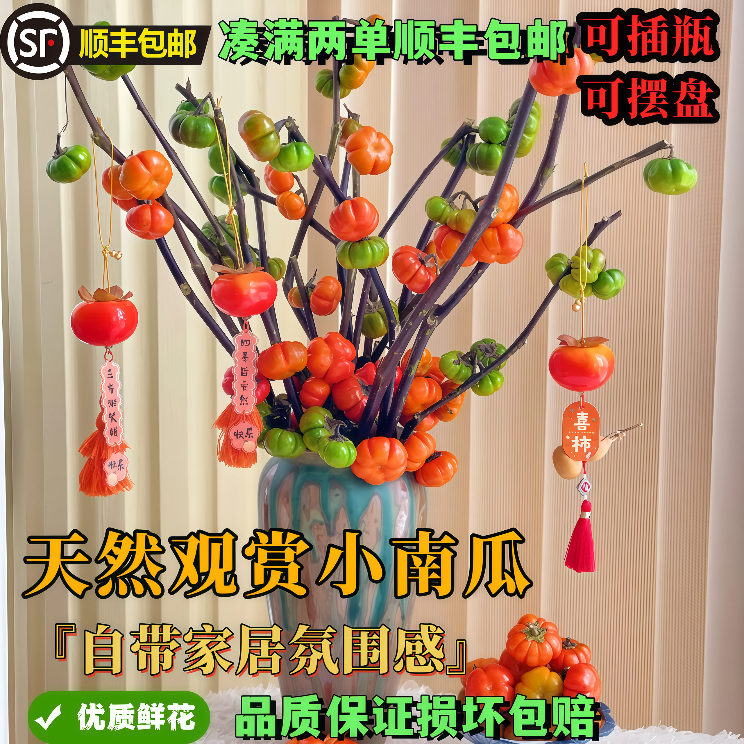 鲜切小南瓜鲜花高级小众花材云南直发室内水培绿植装饰高级氛围感,鲜花速递/花卉仿真/绿植园艺,花材,淘宝优惠券,粉丝福利购,淘宝优惠卷