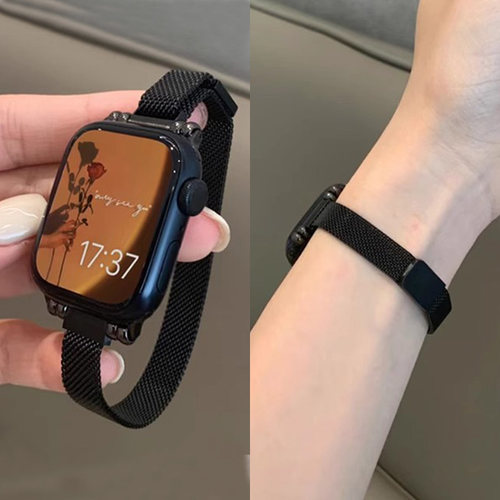 苹果手表iwatch10表带珠子米兰尼斯细款适用applewatch98代高级感