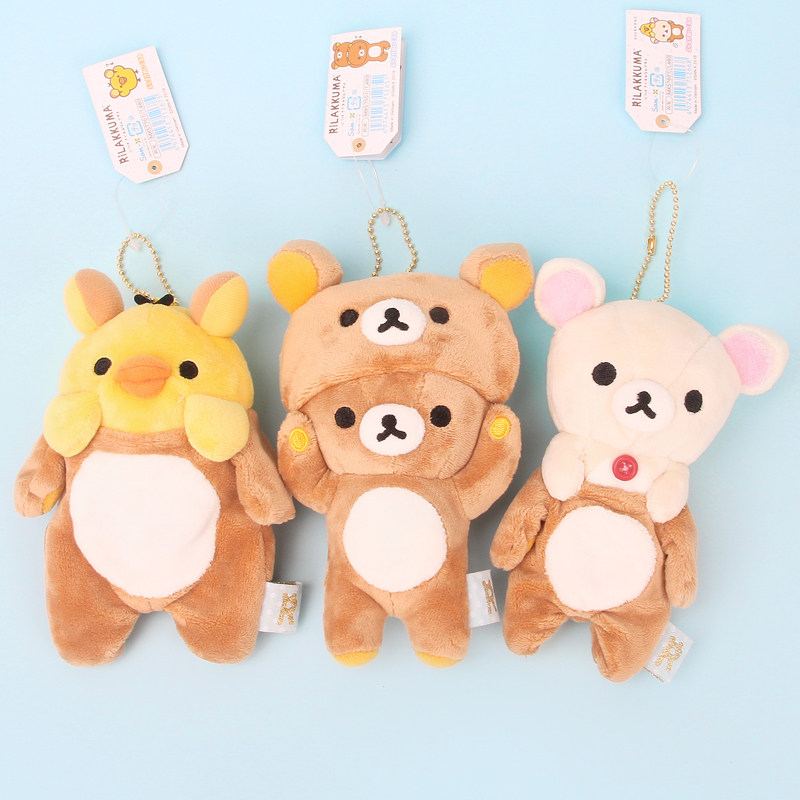 日本正版现货rikakkuma轻松熊回归原点懒熊变装毛绒小公仔吊饰