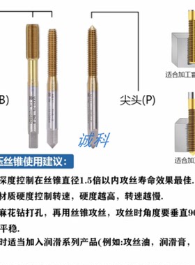 镀钛挤压丝攻进口YSG挤压丝锥M0.9M1M1.21.41.624568-M20无屑丝锥