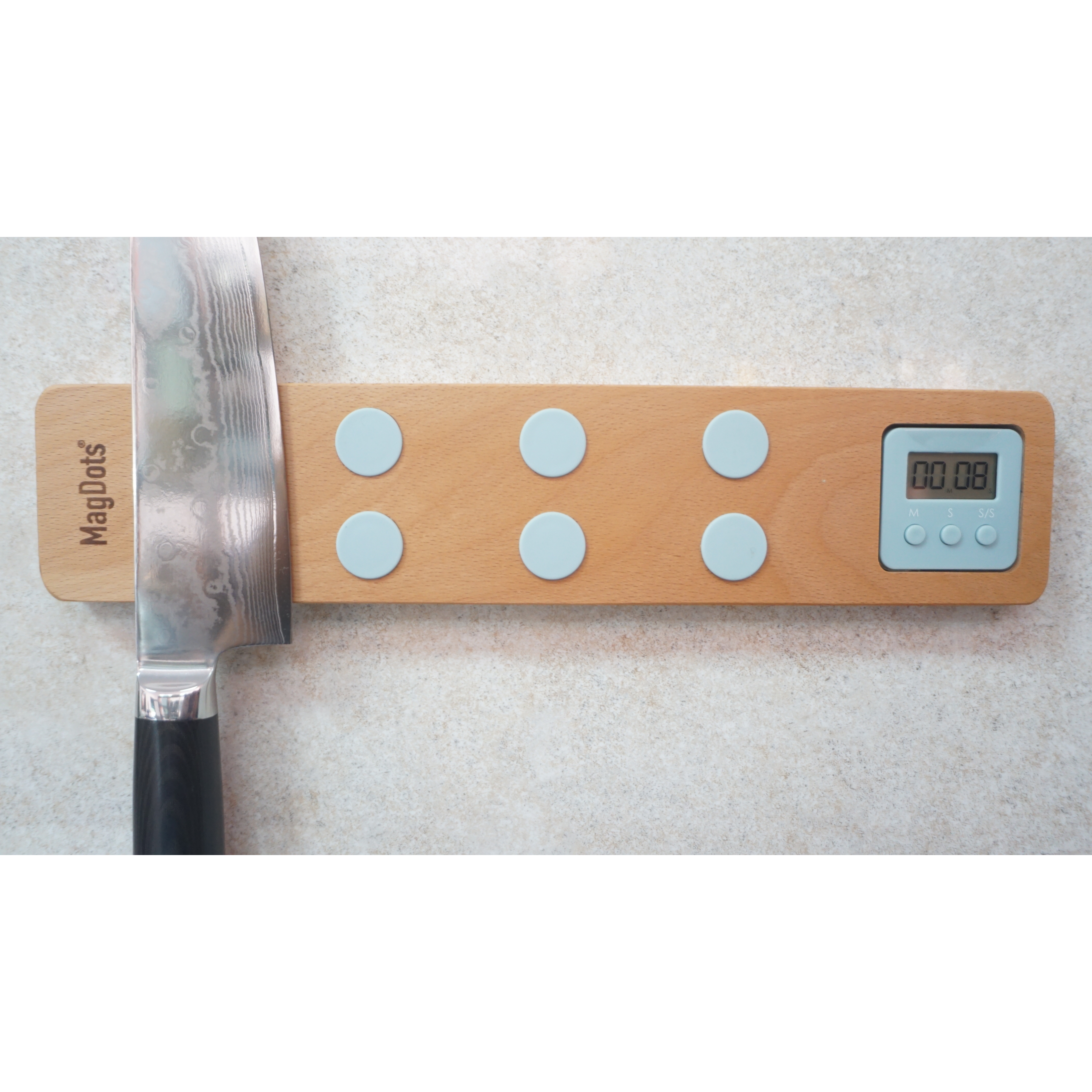 魔点实木强磁性刀架收纳架