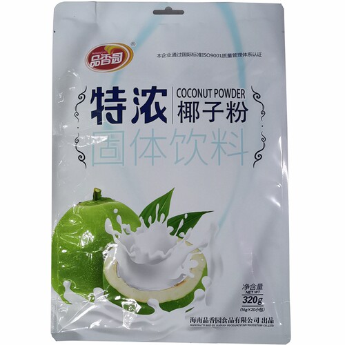 海南特产品香园特浓椰子粉320克