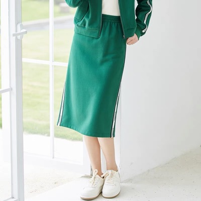 风迪春秋新款直筒休闲半身裙