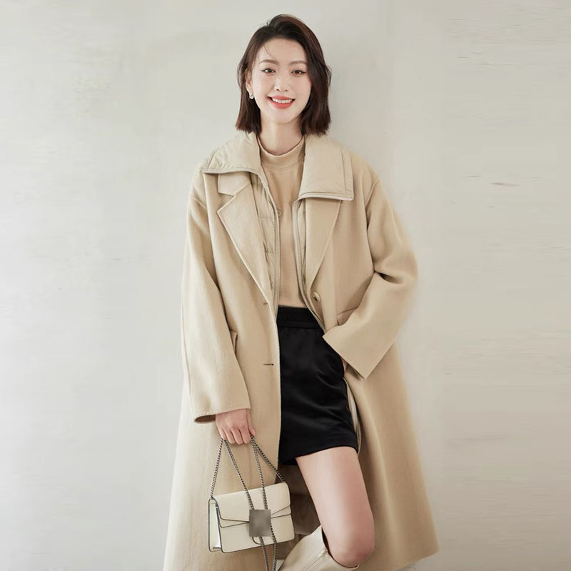 风迪冬季新款毛呢大衣外套