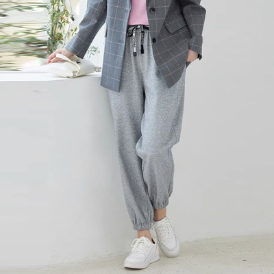 风迪春秋新款休闲裤女百搭系带