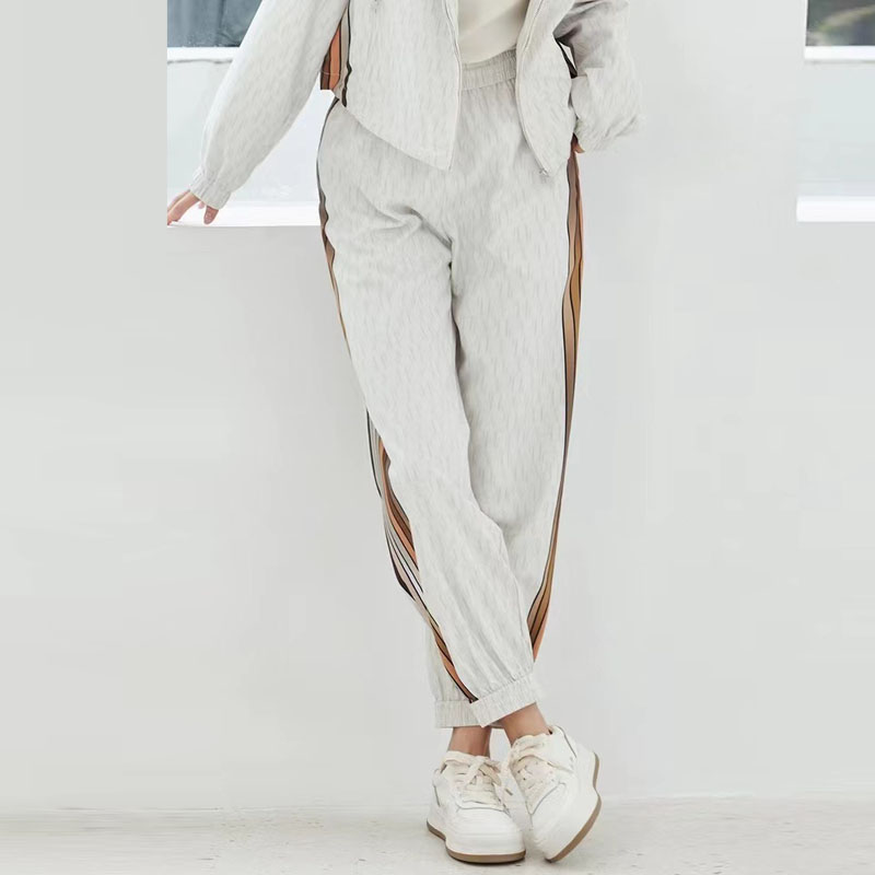 风迪春秋新款松紧腰系带休闲裤