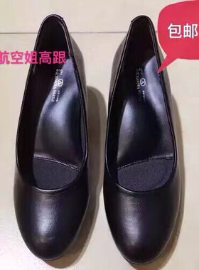 日本进口圆头高跟细跟5cm女鞋