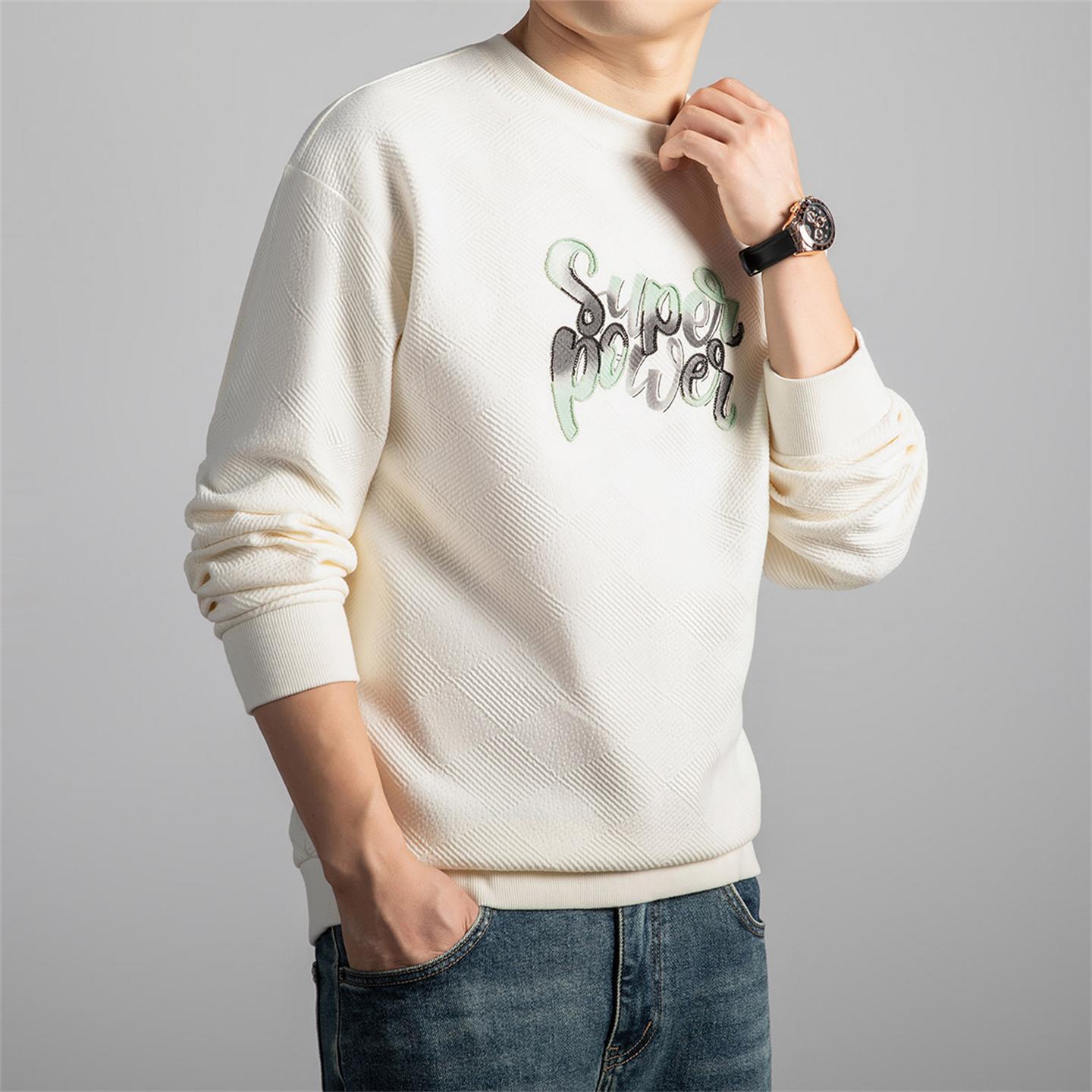 男士圆领长袖卫衣时尚百搭柔软