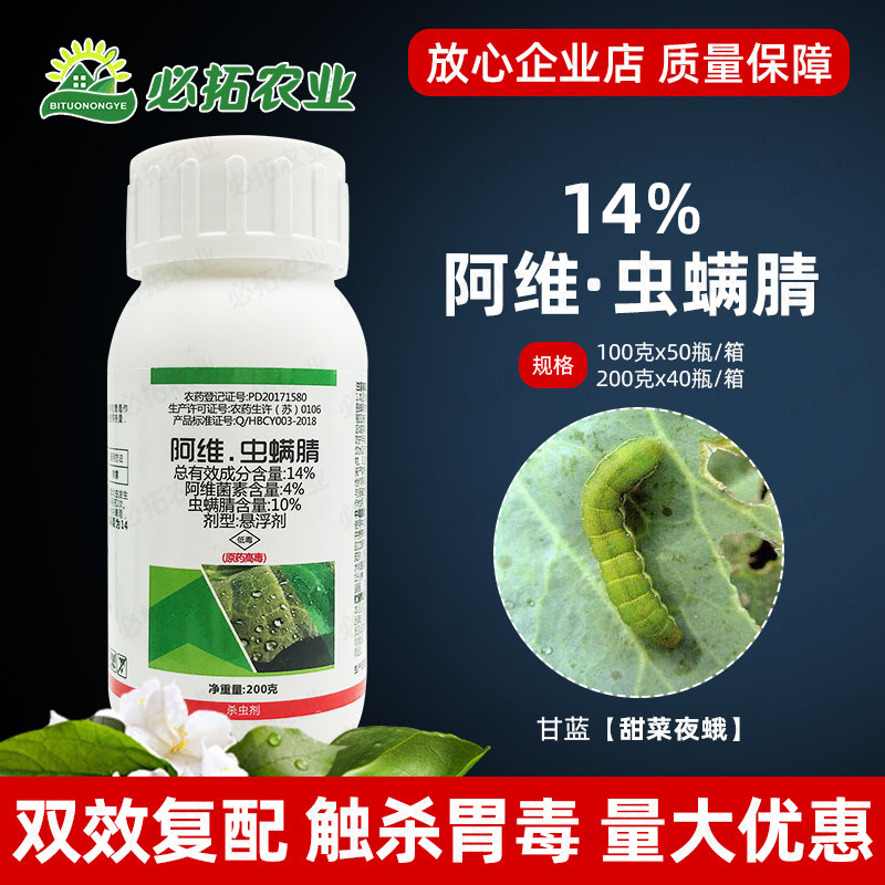 14阿维虫螨腈阿维茵素阿维菌素甘蓝甜菜夜蛾农药大全虫螨晴虫螨蜻