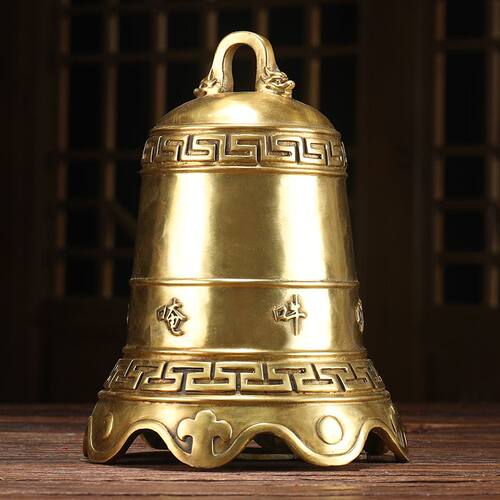 大号铜风铃黄铜家居超响铜铃铛玄关挂件门饰寺庙宝塔铜钟寺院佛堂