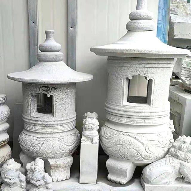 天然花岗岩石雕仿古化钱炉圆香炉烧纸炉雕刻石材可定制大理石