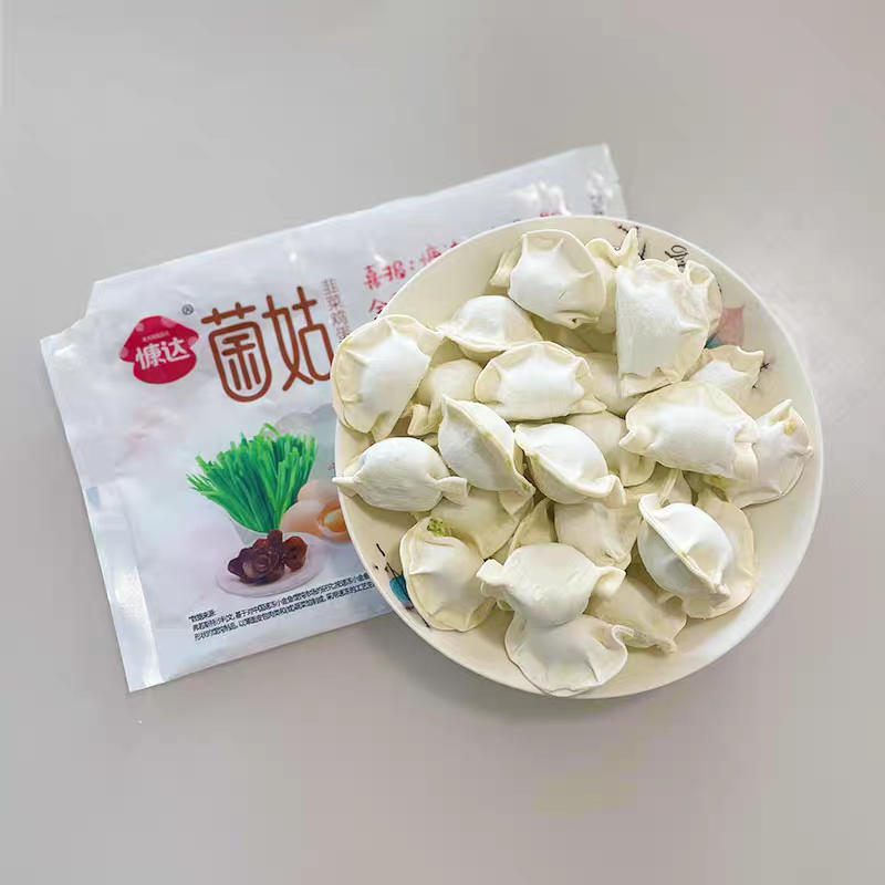 袋装菌菇水饺半成品速食方便早餐
