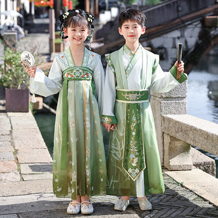 儿童汉服超仙女童小少爷唐装2026新款中国风古装男童帅气国学服装