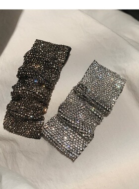 发夹边夹布艺合金大牌blingbling