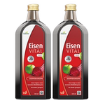 进口德国铁元素Eisen补铁气血女孕妇Huebner红铁口服液500ml2瓶