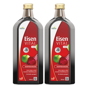 进口德国铁元素Eisen补铁气血女孕妇Huebner红铁口服液500ml2瓶