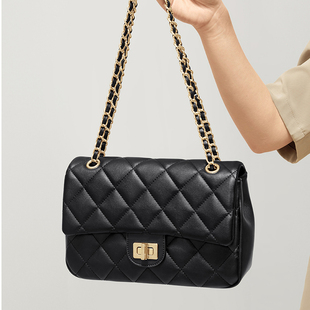 包包2025新款秋冬季高级感小香风菱格小c斜挎女包k链条单肩小方包